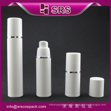 SRS plastic white color 15ml 30ml pp airless bottle